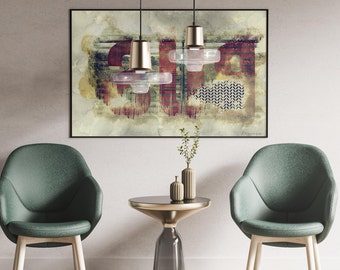 Printable Abstract Wall Art - Digital Painting