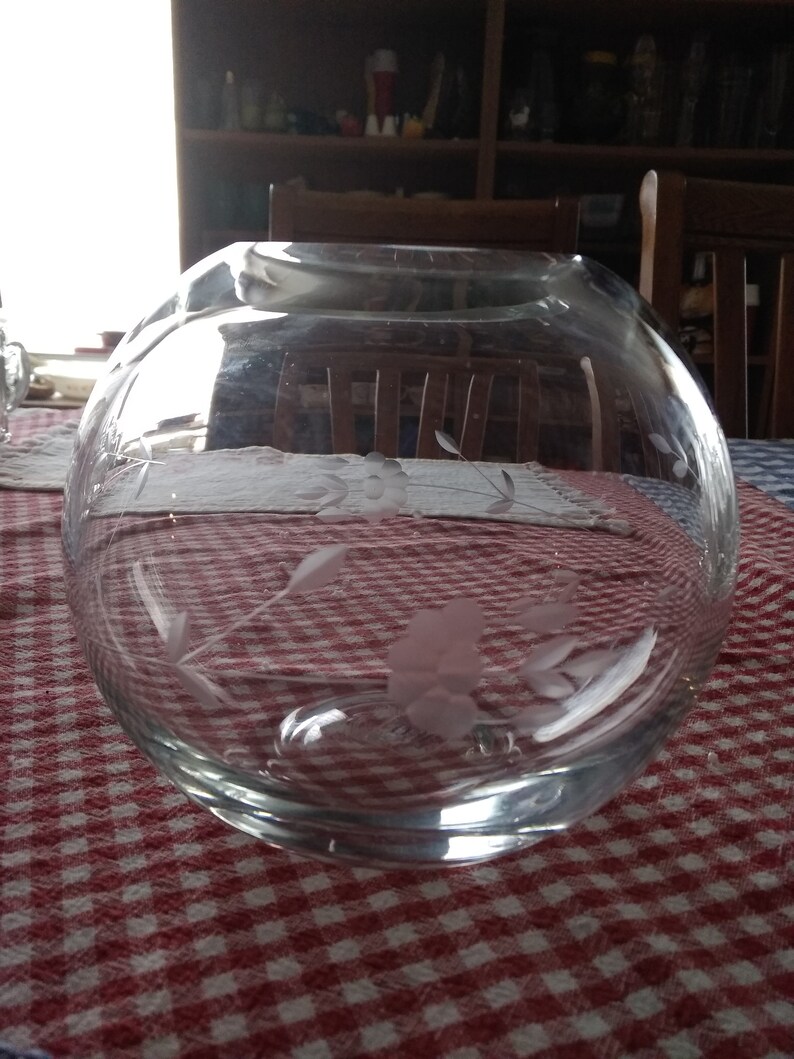 Princess House Fish Bowl Type Vase Etsy