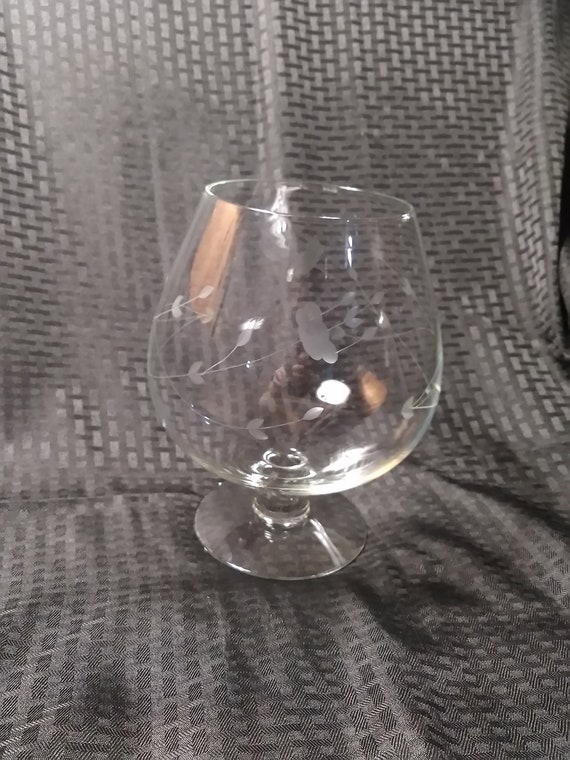 Princess House Large Brandy Glass Vase Etsy