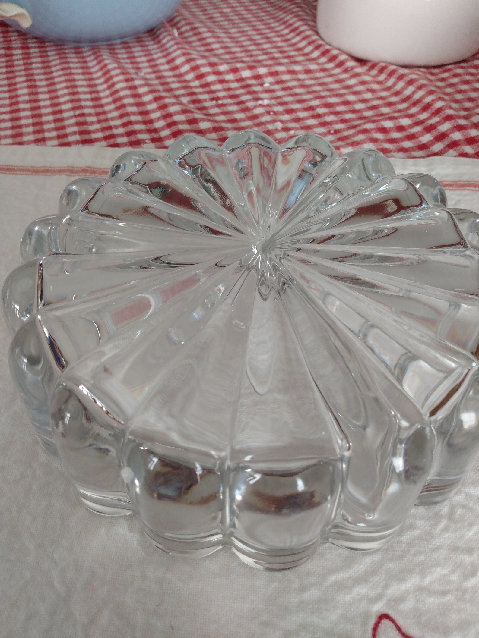 Vintage divided candy dish with metal lid Etsy