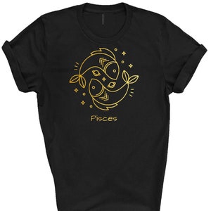 Pisces T-shirt, Pisces Star Sign, Horoscope T-shirt, Astrology T-Shirt, Zodiac Sign Shirt, Pisces Birth Sign Shirt, Birthday T-shirt