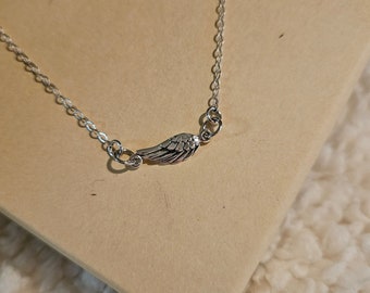 925 Sterling Silver Sideways Angel Wing Anklet 1