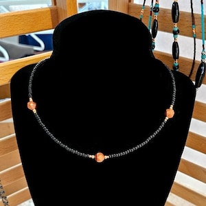 Goldstone/Copper Beaded Choker
