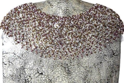 Collier Strass Violet Et Blanc Sur Métal Doré – Garanti Sans Nickel, Neuf Avec étiquettes