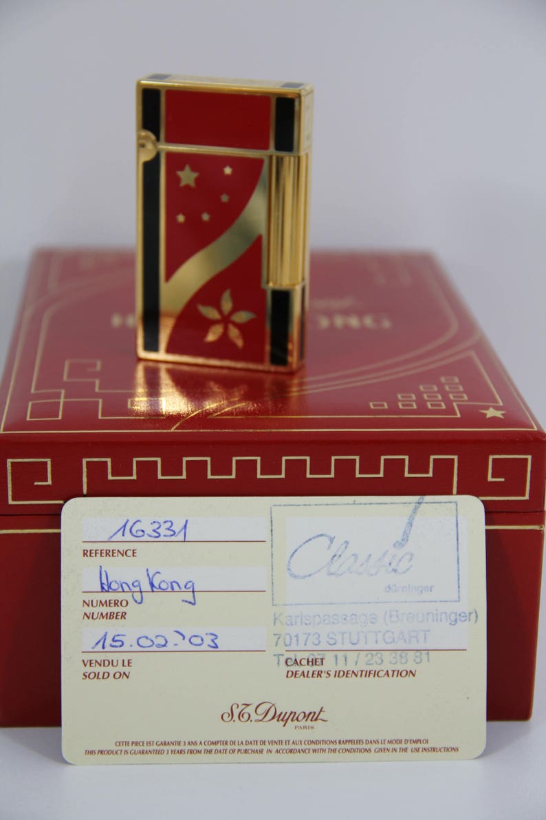 S.t.dupont Hong Kong Special Edition Line 2 Lighter Etsy