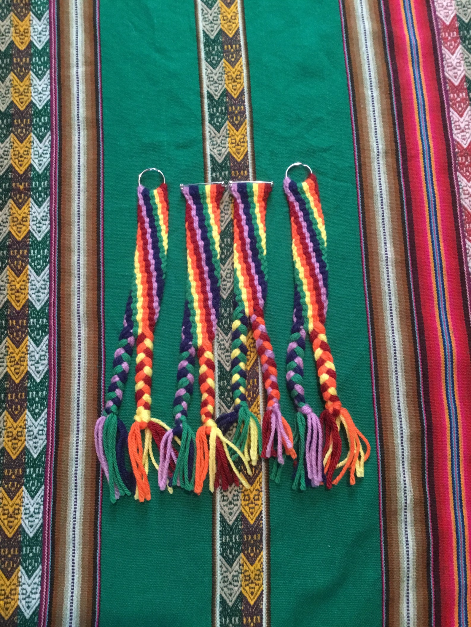 Cherokee finger weaving lot of 2 keychains and 2 pins Etsy