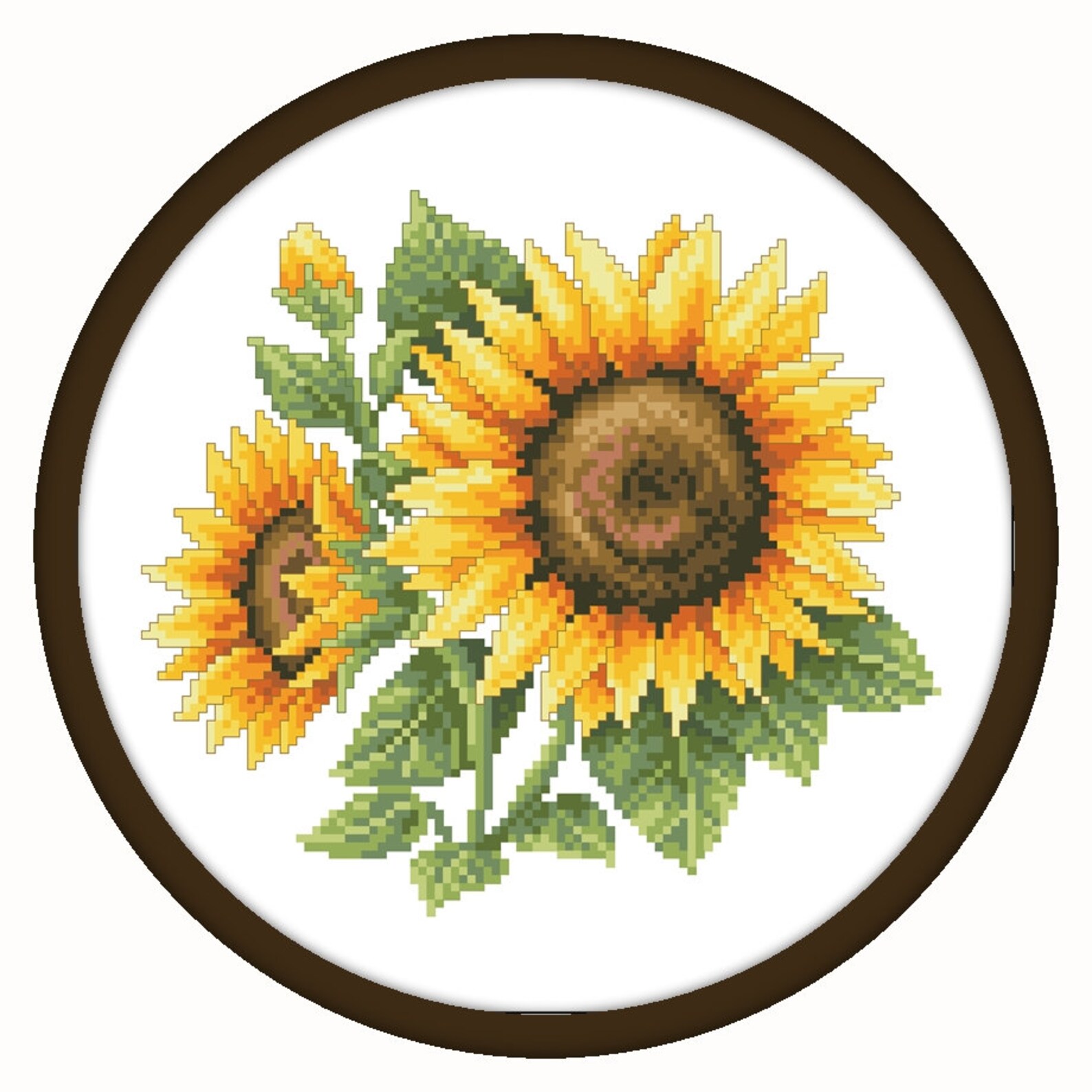 Sunflowers Cross Stitch Pattern Pdf, Floral Kitchen Cross Stitch ...