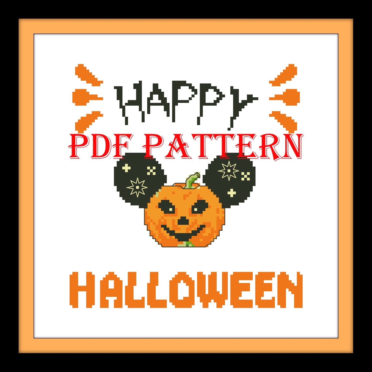 Happy halloween cross stitch pattern pdf Halloween cross Etsy Happy halloween in cross stitch hobbyware patfiles