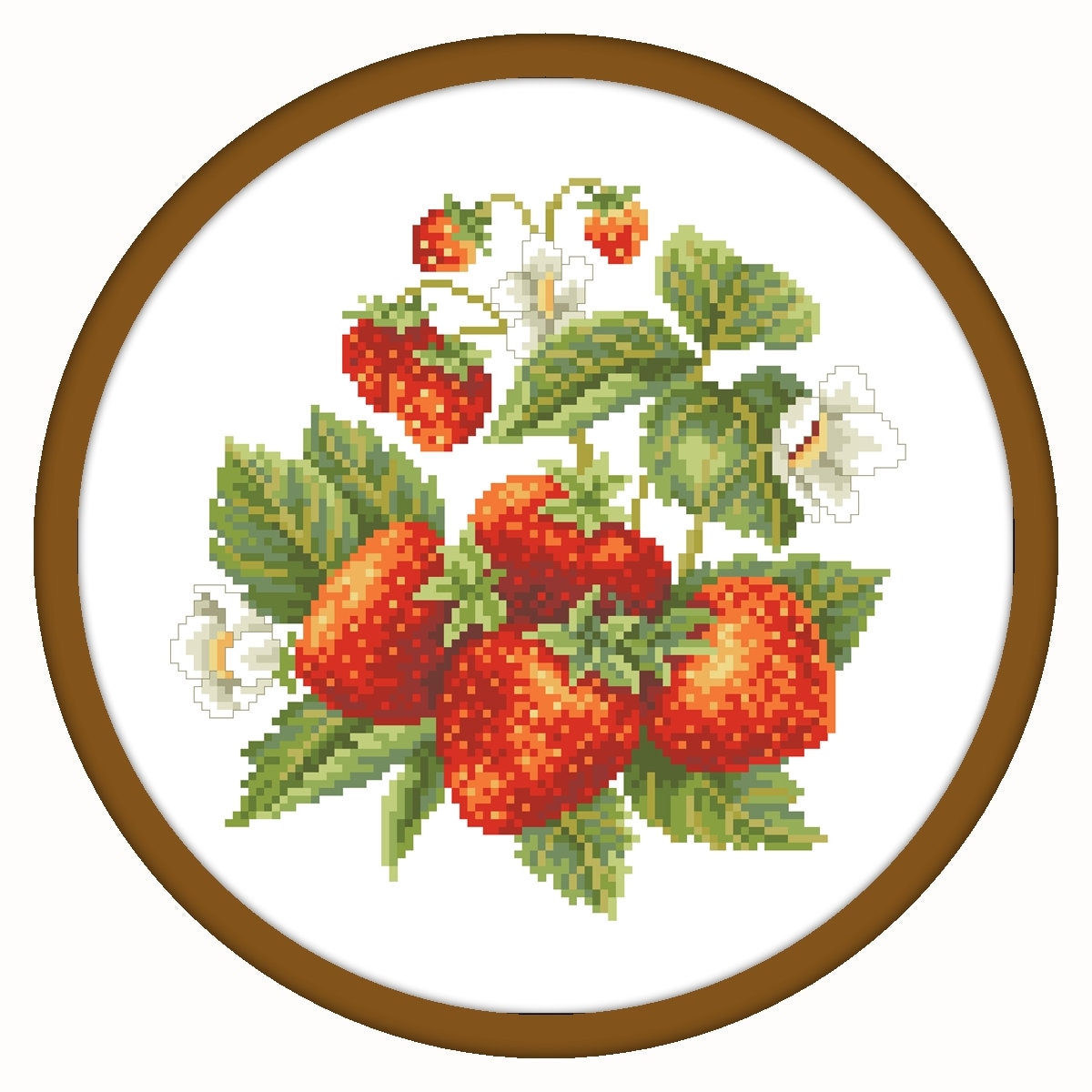 Strawberry Cross Stitch Pattern Pdf Counted Fruits Cross Etsy