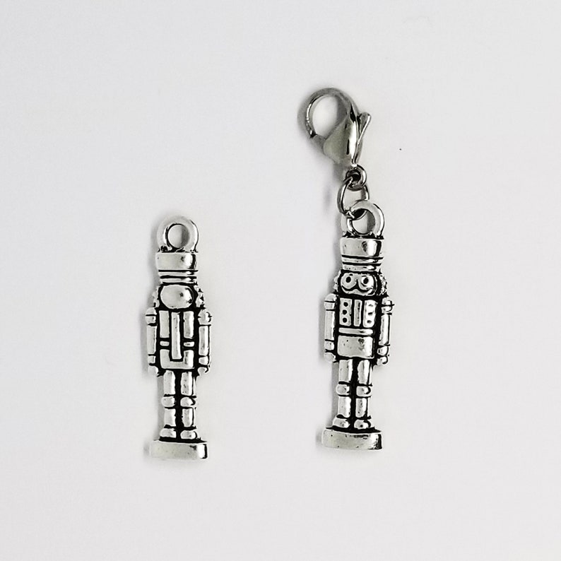 Nutcracker /& Candy Cane Charms with Bangle Bracelet