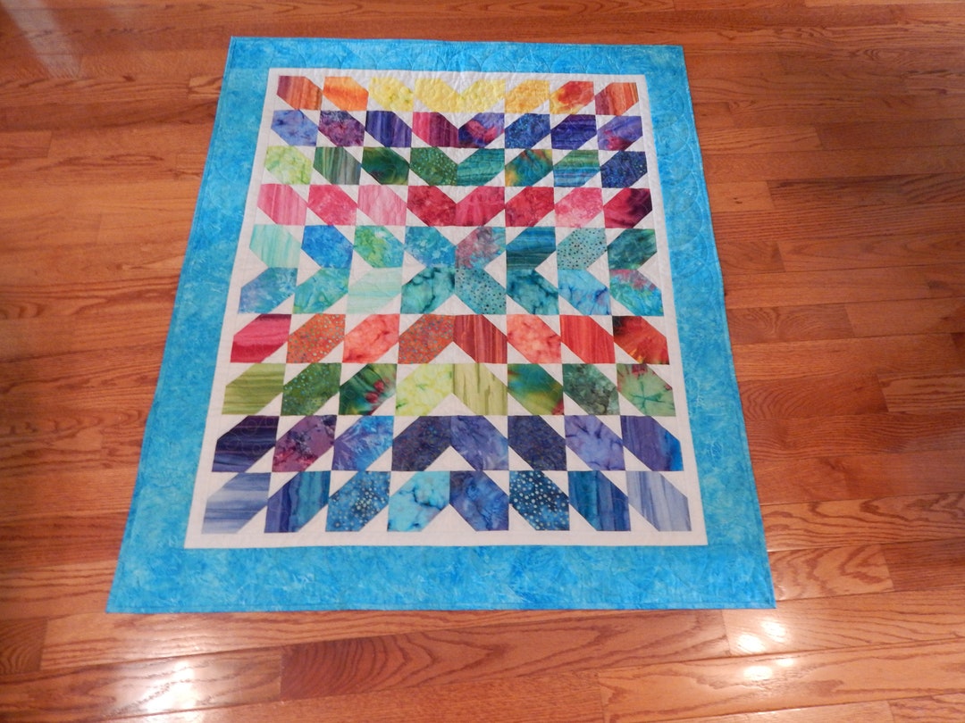Bright Batik Lap Quilt - Etsy