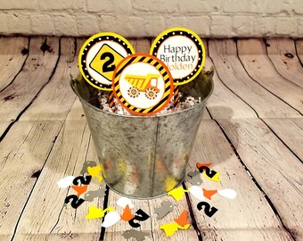 Construction Cupcake Toppers - 6  count
