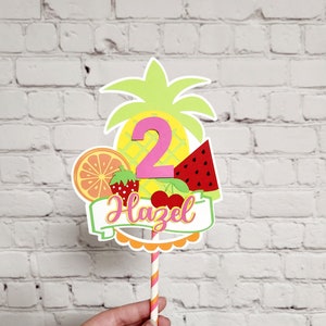 Tutti Frutti Cake Topper. Two-tti Fruitti Cake Topper. Twotti Frutti Birthday Party Decorations. Personalized Twotti Fruity. Two Sweet Cake.