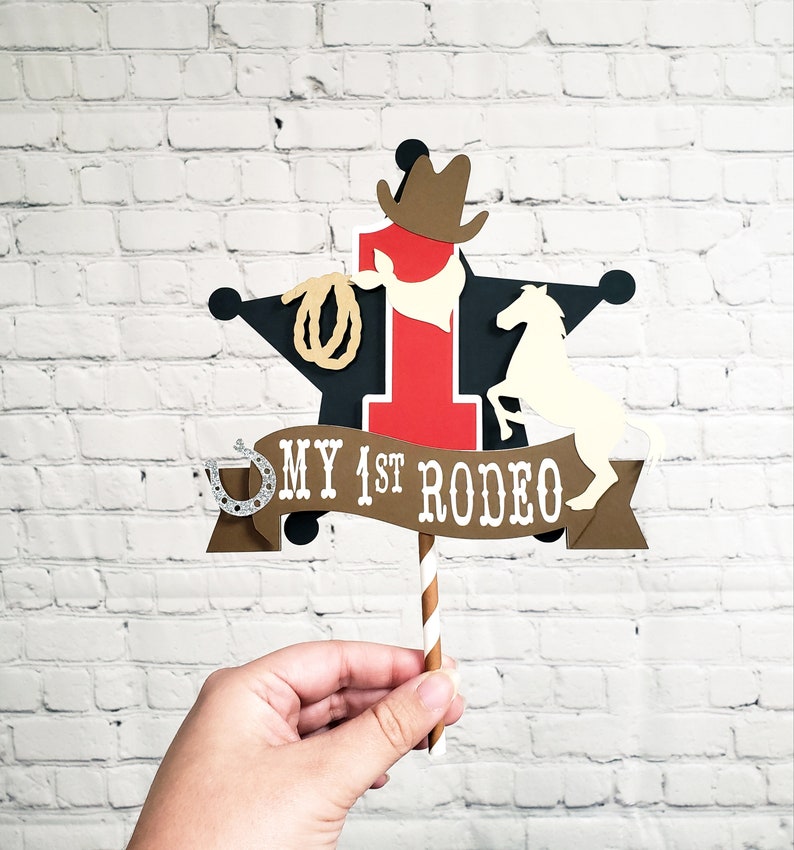My First Rodeo Birthday. My First Rodeo Cake Topper. Cowboy | Etsy
