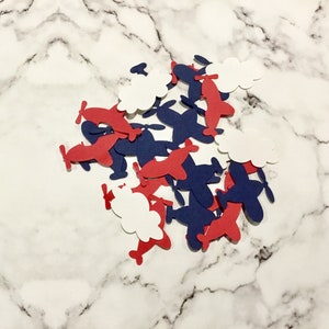 Time Flies Airplane Confetti - 100 Pieces. Plane Party Decorations. Airplane Birthday Table Confetti.