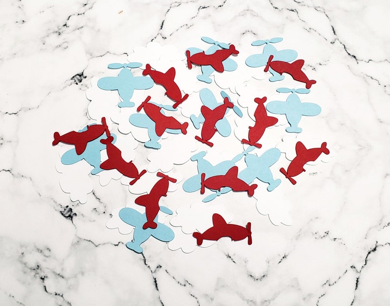 Time Flies Airplane Confetti 100 Pieces Plane Party Decorations Airplane Birthday Table Confetti
