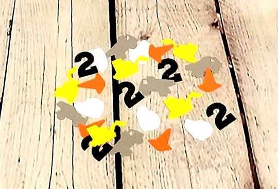 Construction Confetti 150 Pieces Construction Birthday Bulldozer Birthday Construction Party