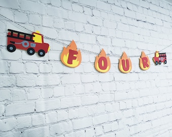 Firetruck Birthday Banner. Firetruck Party Decorations. Fireman Birthday. Fire Station Birthday. Firefighter Birthday Party. Firetrucks.