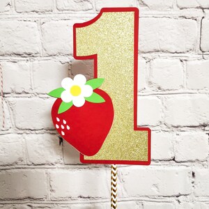 Strawberry Cake Topper. Berry First Birthday Cake Topper. Berry Sweet Birthday Decorations. Strawberry Party Decorations. Sweet One Topper.