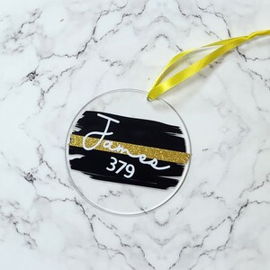 911 Dispatcher Bracelet - Thin Gold Line Agate Cuff | Appreciation Gift For Telecommunicator, Retirement, Thank You - View #4