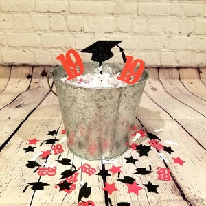 Graduation Cupcake Toppers -6 Count-Choose Your Color-Graduation Decorations-Graduation Party Cupcake Toppers-Graduation Party Decor