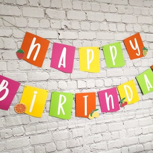 Tutti Frutti Happy Birthday Banner. Twotti Fruitti Party Decor. Two-tti Frutti Party Decor. Fruit Banner. Two Sweet Birthday. Twotti Fruity.