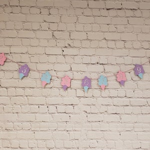 Cotton Candy Milestone Photo Banner. Sweet One Milestone Banner. Newborn through 12 Months. Cotton Candy Party Decorations.