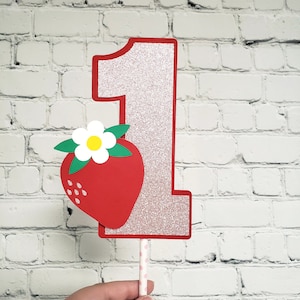 Strawberry Cake Topper. Berry First Birthday Cake Topper. Berry Sweet Birthday Decorations. Strawberry Party Decorations. Sweet One Topper.