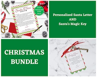 BUNDLE! Personalized Letter from Santa. Santa's Magic Key. Letter from Santa Claus. Christmas Eve Box. Official Santa Letter. Christmas Key.