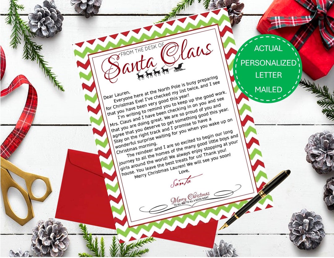 Personalized Letter From Santa. Letter From Santa Claus. Christmas Eve ...