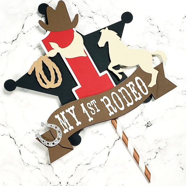 1st Rodeo Boy Cake Topper - Etsy