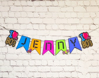 80s Birthday Banner. 80s Banner. 80s Party. 80s Decorations. 80s Birthday Decor. 80s Party Decor. I love the 80s. 80s Theme Decorations.