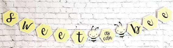 Sweet as can Bee - Sweet as can Bee Banner - Bumblebee Shower - Bumblebee Banner - Bumblebee Party Decorations - Mommy to Bee Il_570xn