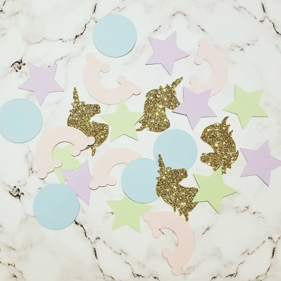 Unicorn Confetti. Gold Glitter Unicorn Confetti. Unicorn Birthday Party Decorations. Unicorn Party Supplies. Unicorn Decorations. Il_570xn