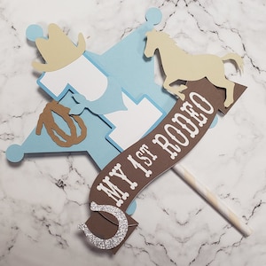 Mon premier anniversaire de rodéo. Mon premier Rodeo Cake Topper. Cowboy Cake Topper. Western 1er anniversaire. Premier rodéo. Anniversaire de cowboy. Cowgirl Topper