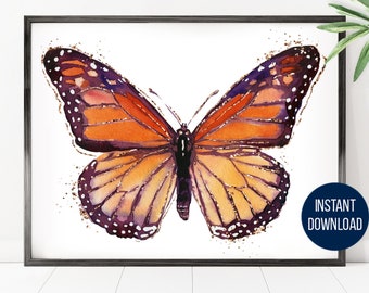 Watercolor butterfly poster Gallery wall set Butterfly wall art Butterfly print set Watercolor print Butterfly clipart Butterfly wings