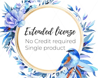 EXTENDED LICENSE No Credit required / Single product. One Item from KarinkaBuArt