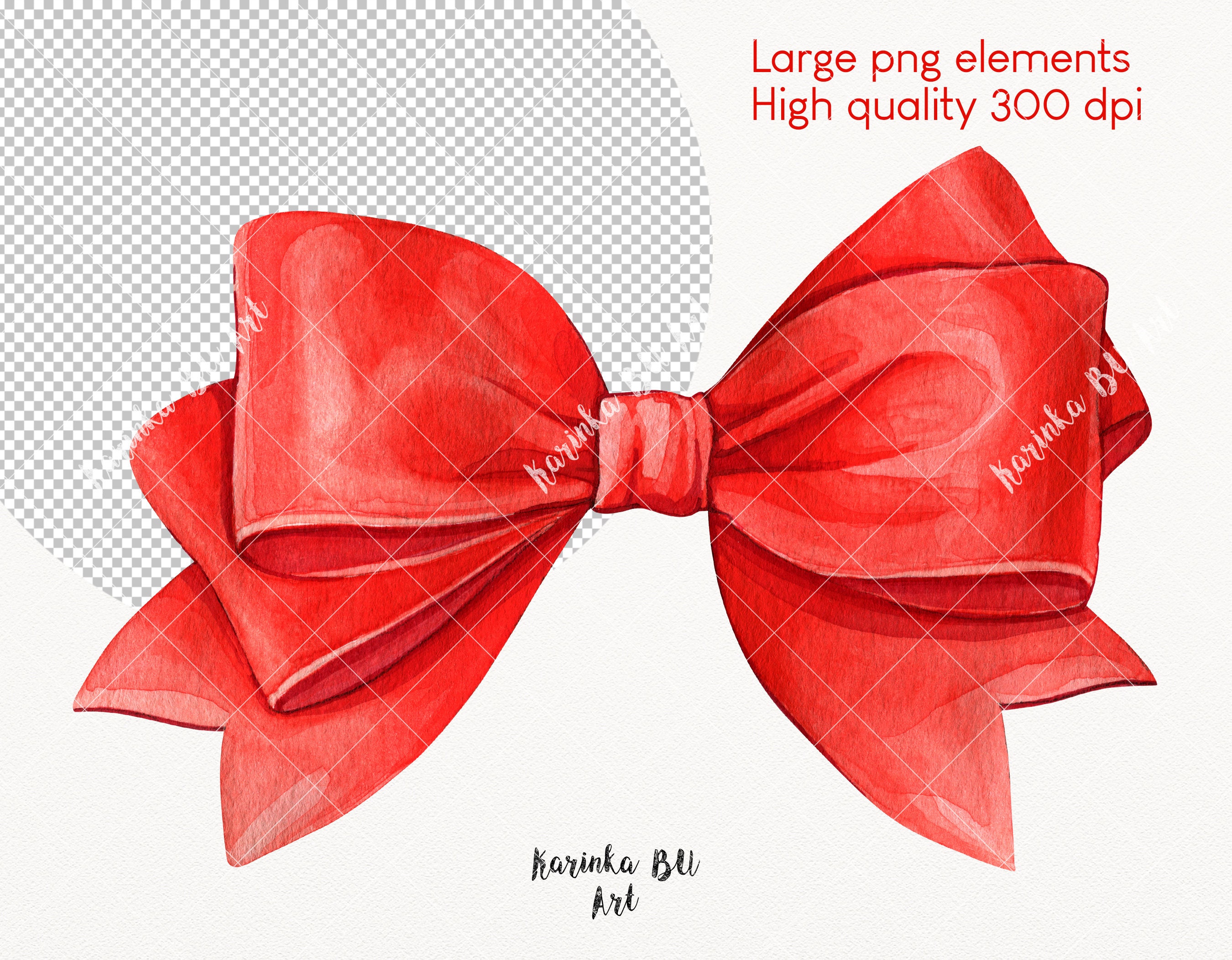 Watercolor Red Bows Clipart Printable Sticker Sublimation PNG - Etsy