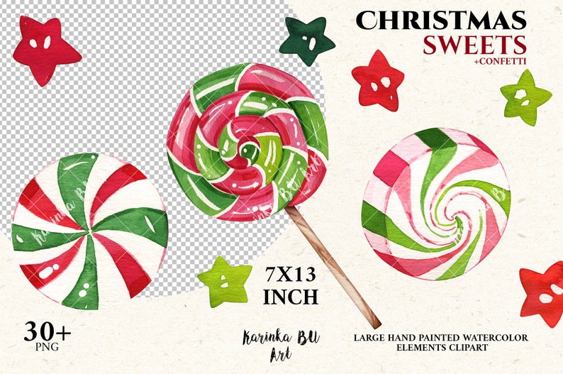 Christmas lollipop clipart. Christmas decor. Christmas png. Candy cane clipart. Scrapbook supplies. Candy Bundle. Christmas Elements image 3