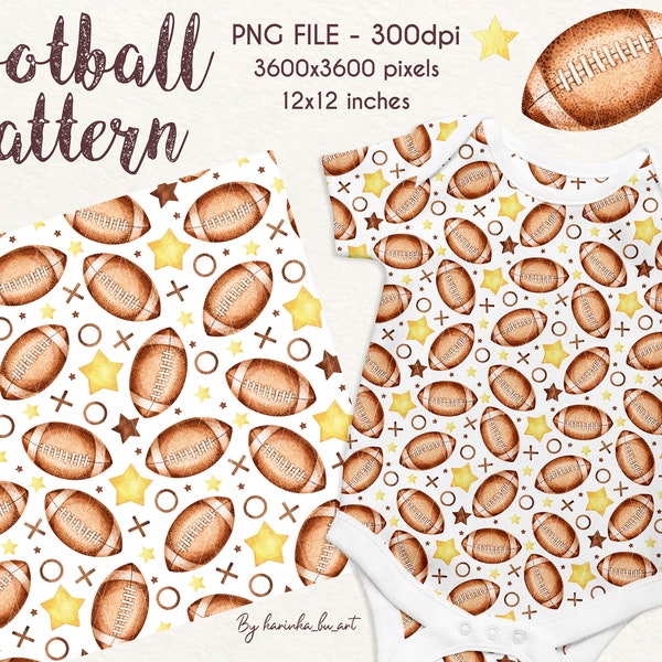 American Football Seamless Pattern, Football fabric gift wrap Baby Boy, American Patriotic Enthusiast sublimation designs Sublimation design