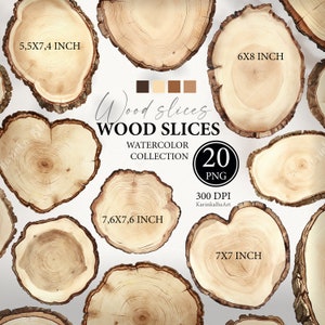 Aquarell Illustration von Holzscheiben png Aquarell Wald Clipart Bündel Holz verbrannt Kunstdrucke Holz singt rustikalen Rahmen Natur Kunst