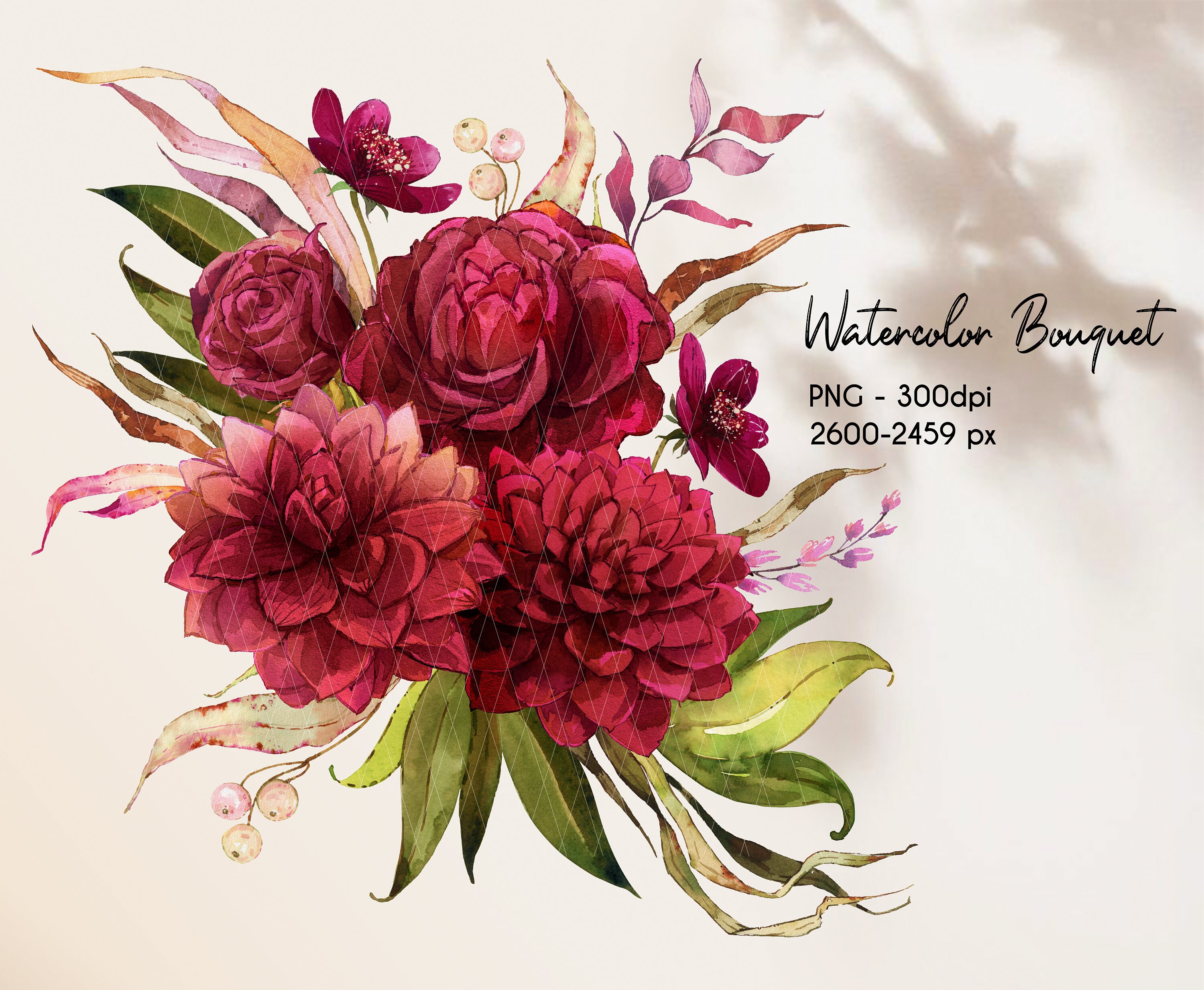 Download Floral Elements Boho Clipart Purple Flower Svg Marsala Flowers Etsy