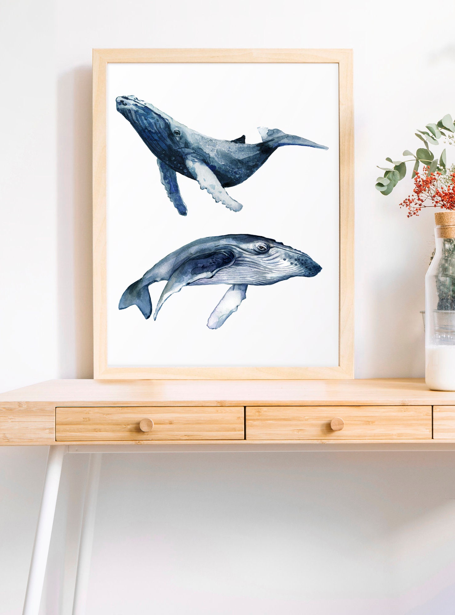 Humpback Whale Print Whale Stack Whale Print Whale Art Whale | Etsy