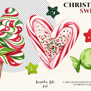 Christmas lollipop clipart. Christmas decor. Christmas png. Candy cane clipart. Scrapbook supplies. Candy Bundle. Christmas Elements image 4