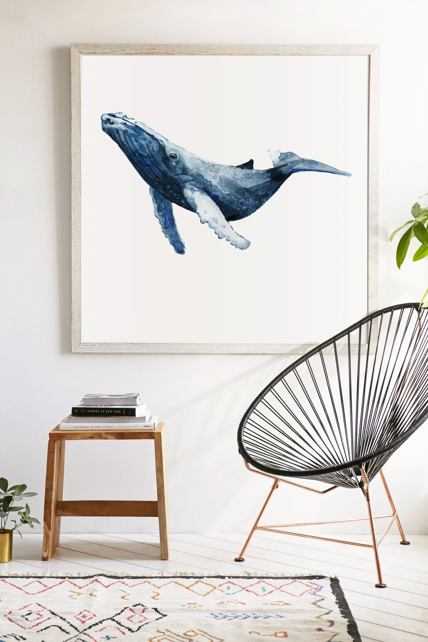 Whale print Poster Wall decor watercolor print art Watercolor | Etsy