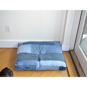 Denim Dog Bed Cover, Dog Bed Cover, Patchwork Denim, Denim for Dogs image 3