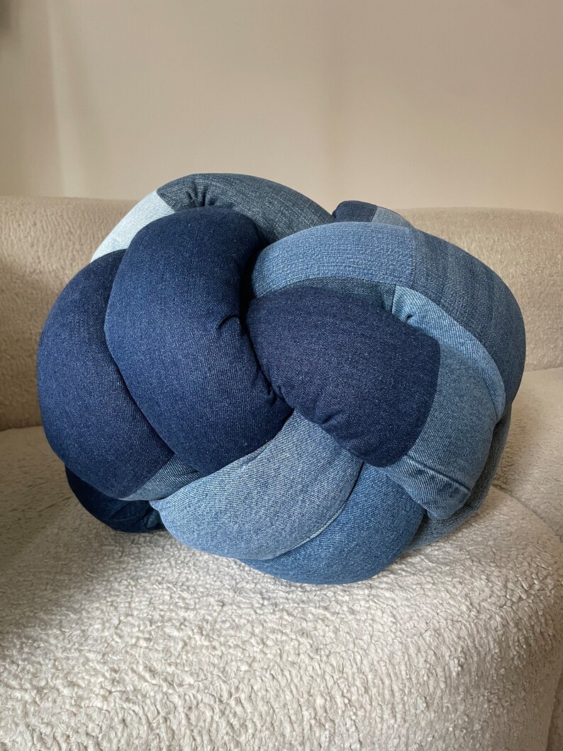 Denim Knot Pillow image 4