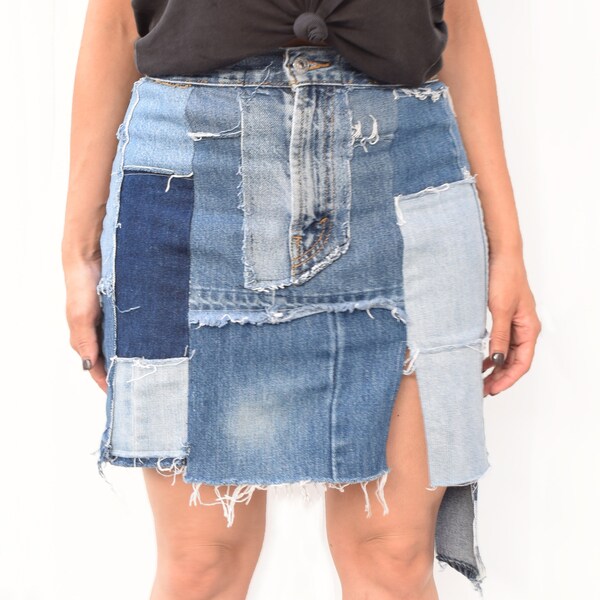 Denim Skirt - Etsy