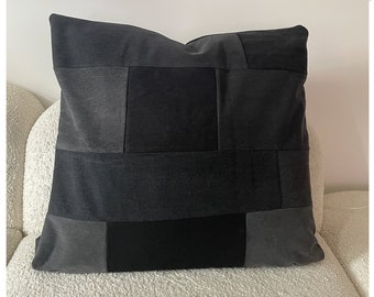 Black Denim Pillow Cover