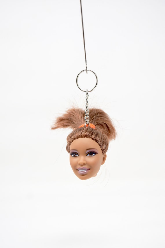 barbie head keychain